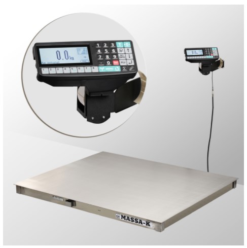 Весы платформенные с печатью этикеток МАССА-К 4D-PM.S-12/10-500-RP Весы