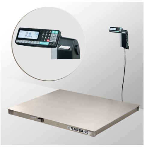 Весы платформенные с печатью этикеток МАССА-К 4D-PM.S-12/10-1000-RL Весы