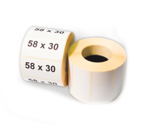 Этикетки в рулонах для весов с печатью этикеток 58х30 мм. МАССА-К Весы